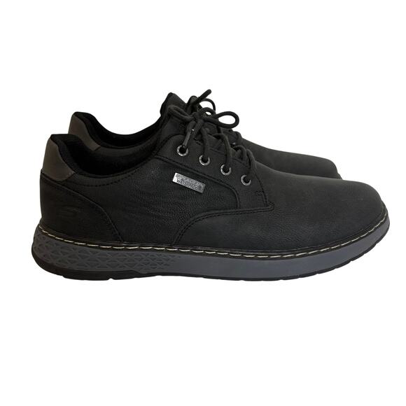 Skechers -Men's Relaxed Fit Garlan Pryor Waterproof Lace up Sneakers-Blk-Sz 9.5 - Picture 2 of 9